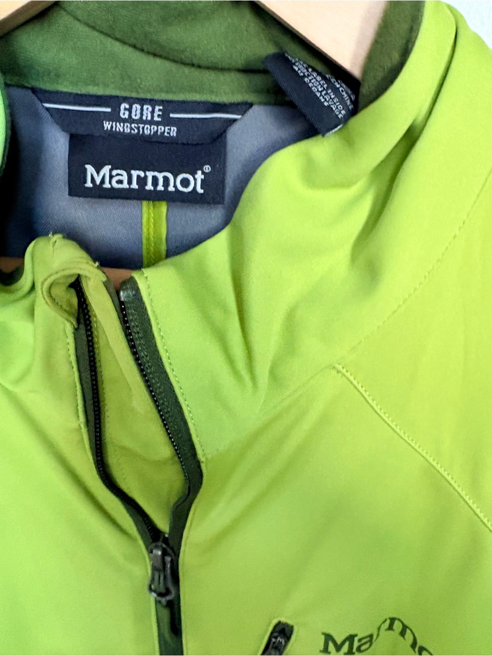 Marmot GORE Windstopper Lime Green Softshell Jacket men's XXL